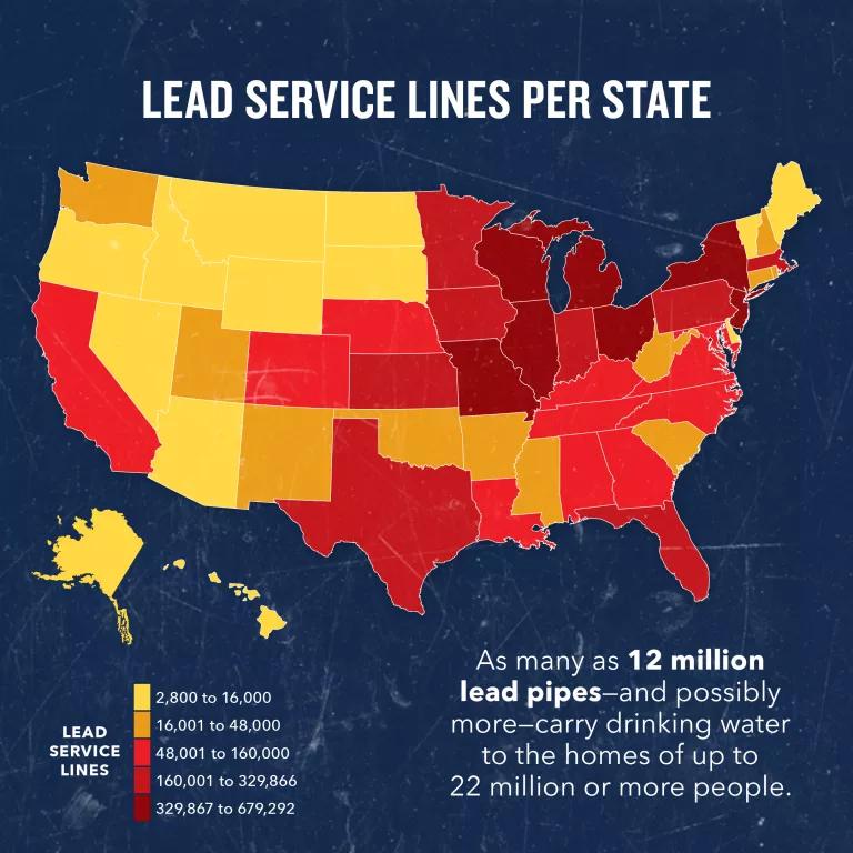 Lead Pipe map USA